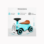 R for Rabbit Speedster Royal Ride on Car For Kids Blue Brown