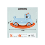 R For Rabbit Rock N Ride 3-in-1 Balance Board, Ride On & Rocker Blue Orange