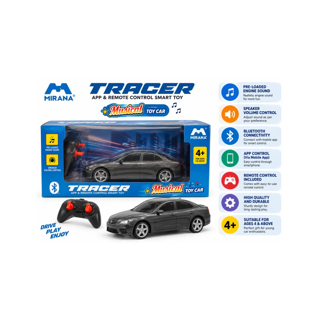 Mirana Tracer Musical Remote Control Toy Car with App & Bluetooth
