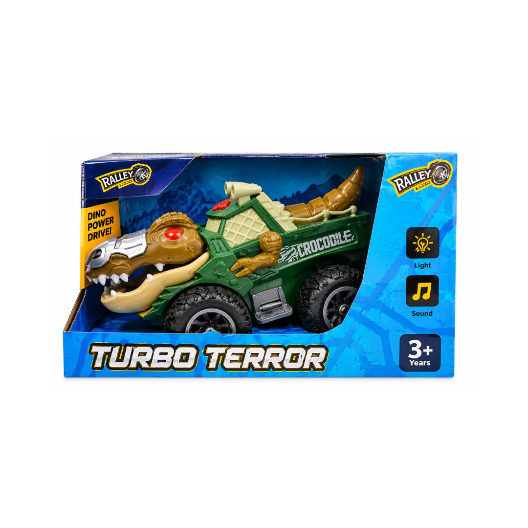 Ralleyz Turbo Terror Bulldog Friction Dog Car Green