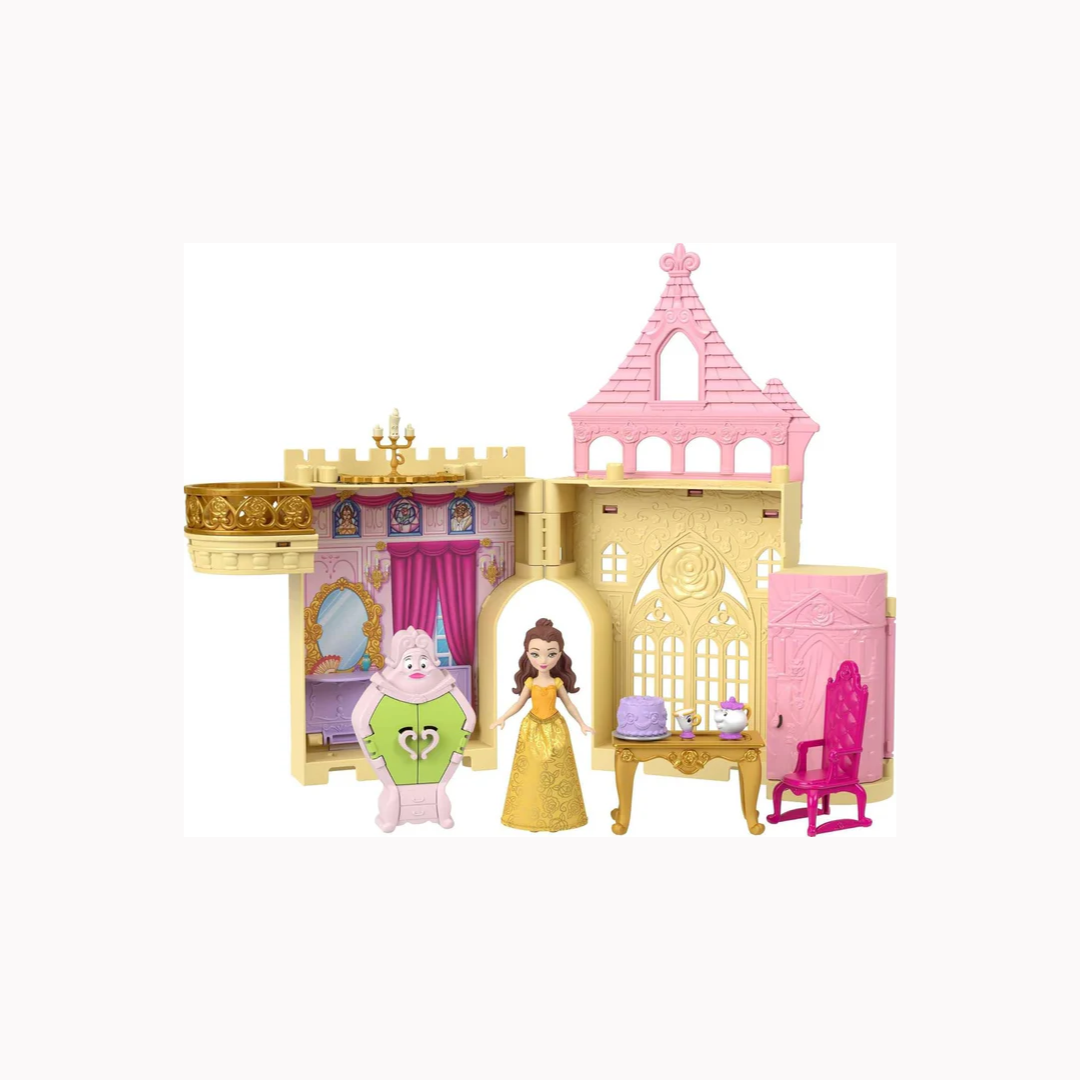 Mattel  Disney Princess Belle's Stacking Castle with Small Doll & Acessories