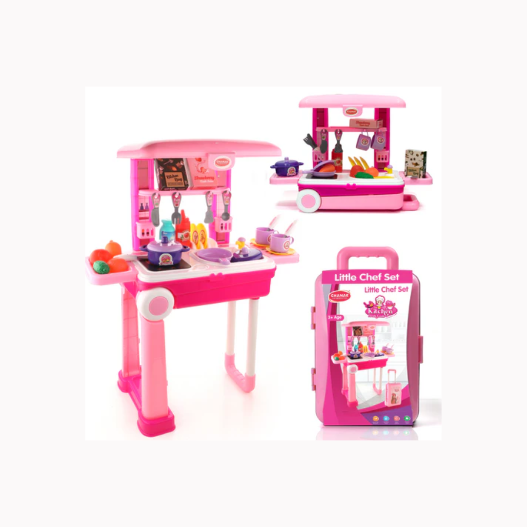 Chanak Kitchen Set Trolley -Kitchen Suitcase Set On Wheels