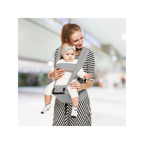 R For Rabbit Upsy Daisy Baby Carrier - 4 In 1 Carry Position, 100% Cotton Fabric Grey Cream