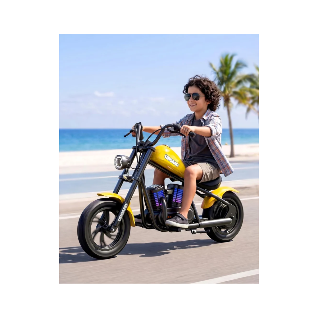 Uboard Discovery Mini Electric Bike for Kids | Age 6+ Years | 160W Motor | 15 km/h Speed Yellow