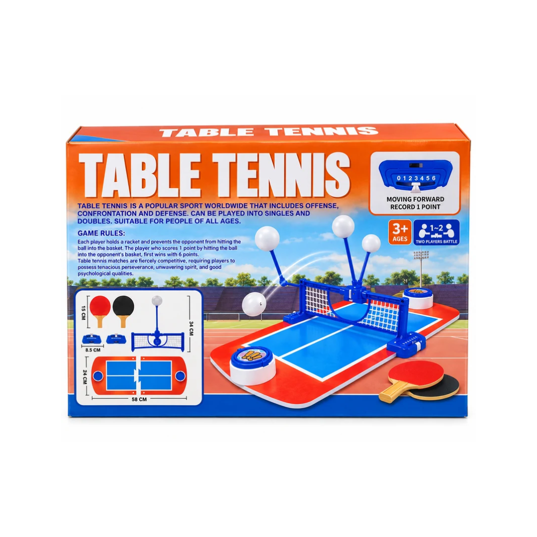 Table Tennis Set for Kids – 2 Player Ping Pong Game with Paddles & Net