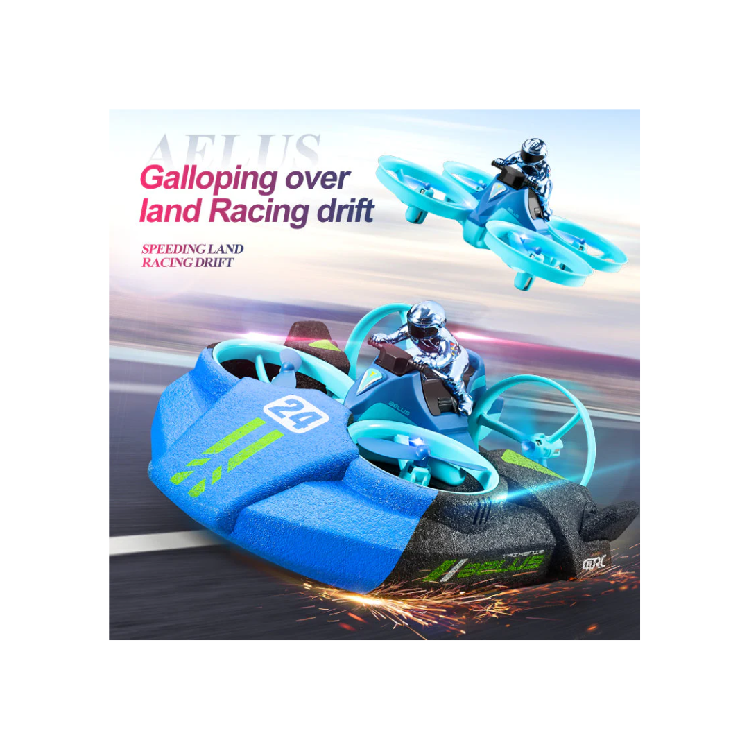 Rainbow Toys 4D-V24 3-in-1 Water, Land & Air Remote Control Quadcopter Drone