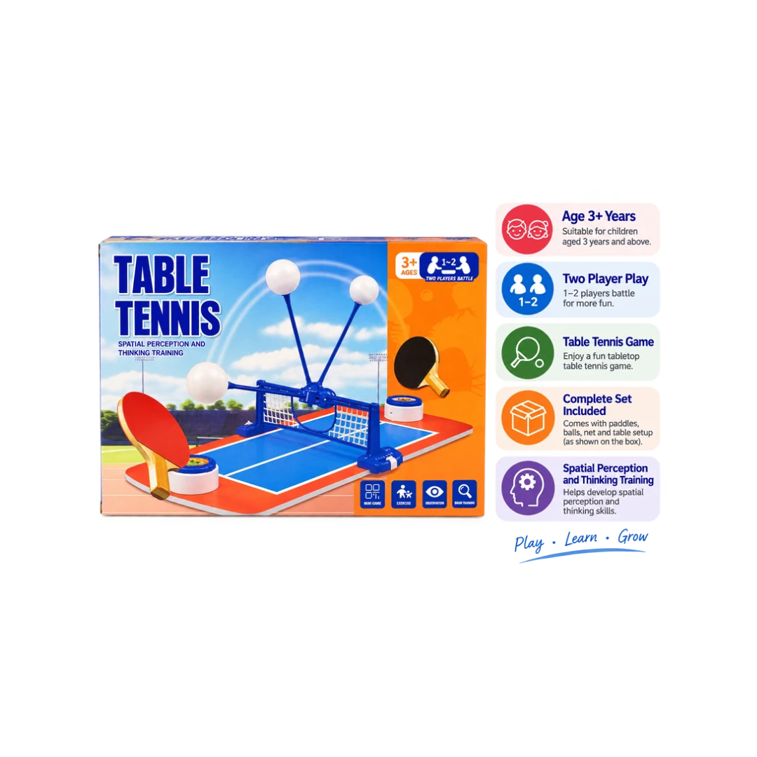 Table Tennis Set for Kids – 2 Player Ping Pong Game with Paddles & Net