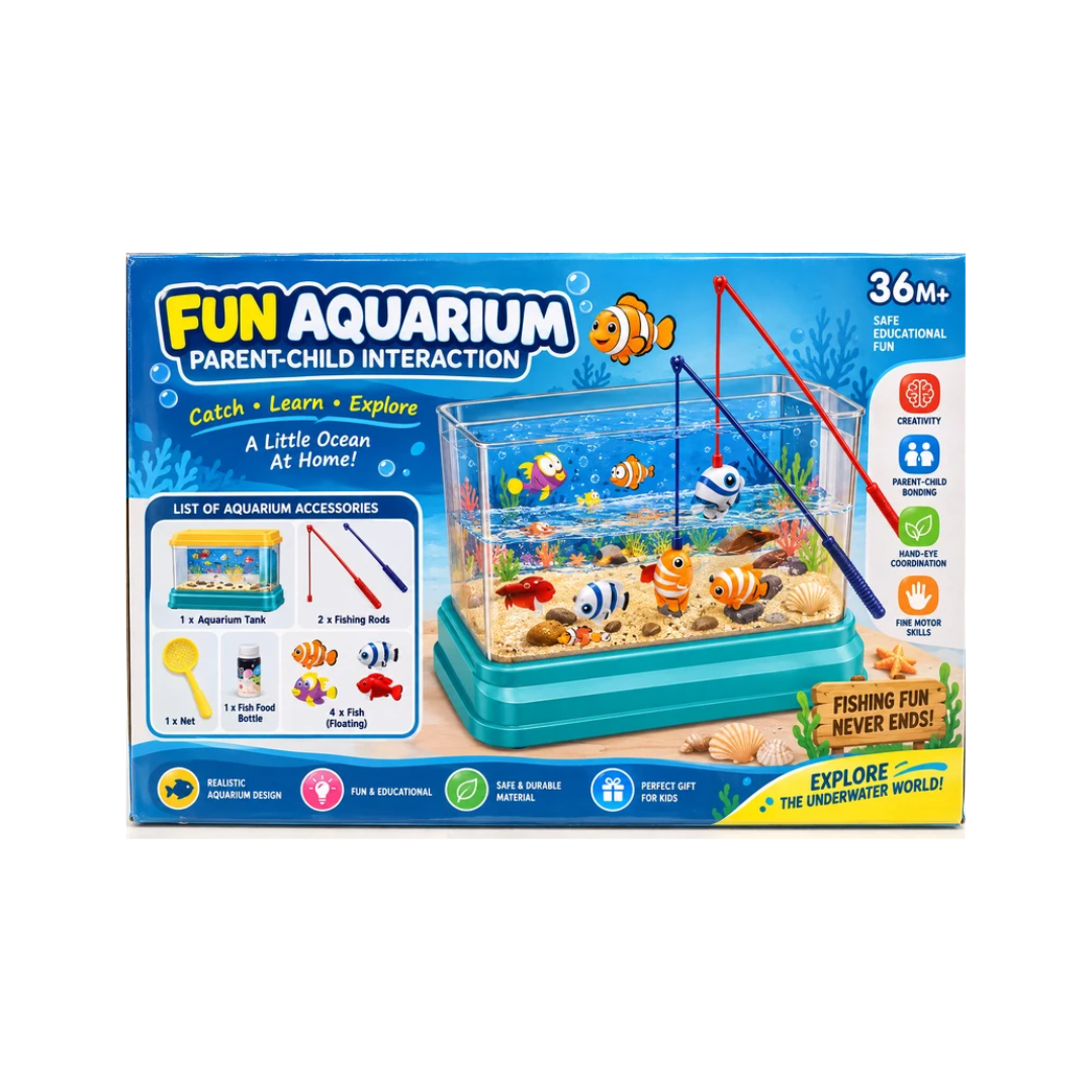Fun Aquarium Interactive Fishing Game with Music & Lights – Parent-Child Activity Toy