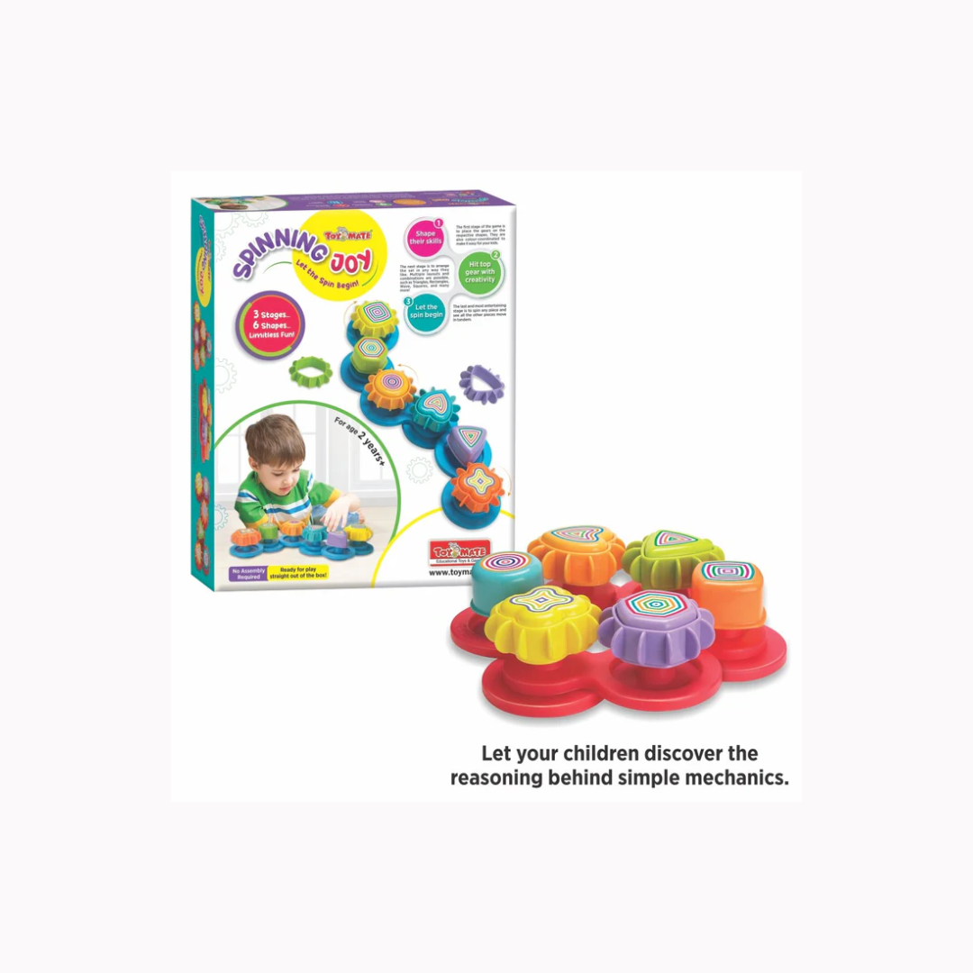 Toymate Spinning Joy Gear Toy | 3-Stage Activity Set for Kids (18M+)