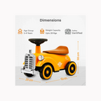 R for Rabbit Speedster Royal Ride on Car For Kids Orange Brown