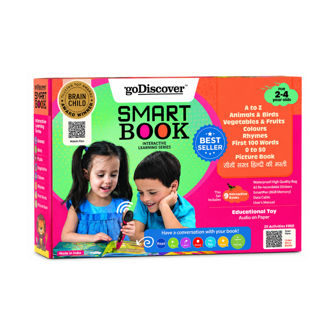 Godiscover SmartBook Interactive Learning Books for 2 to 4 Year Kids Only Smart Book