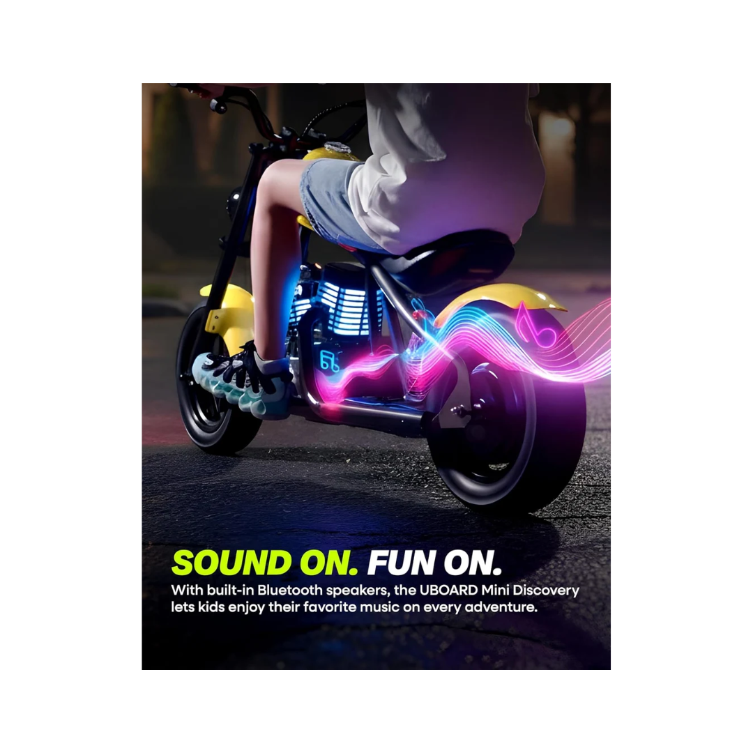 Uboard Discovery Mini Electric Bike for Kids | Age 6+ Years | 160W Motor | 15 km/h Speed Yellow