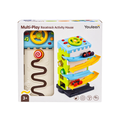 Youleen Multi-Play Racetrack Activity House Toy with Steering Wheel & Car Tracks