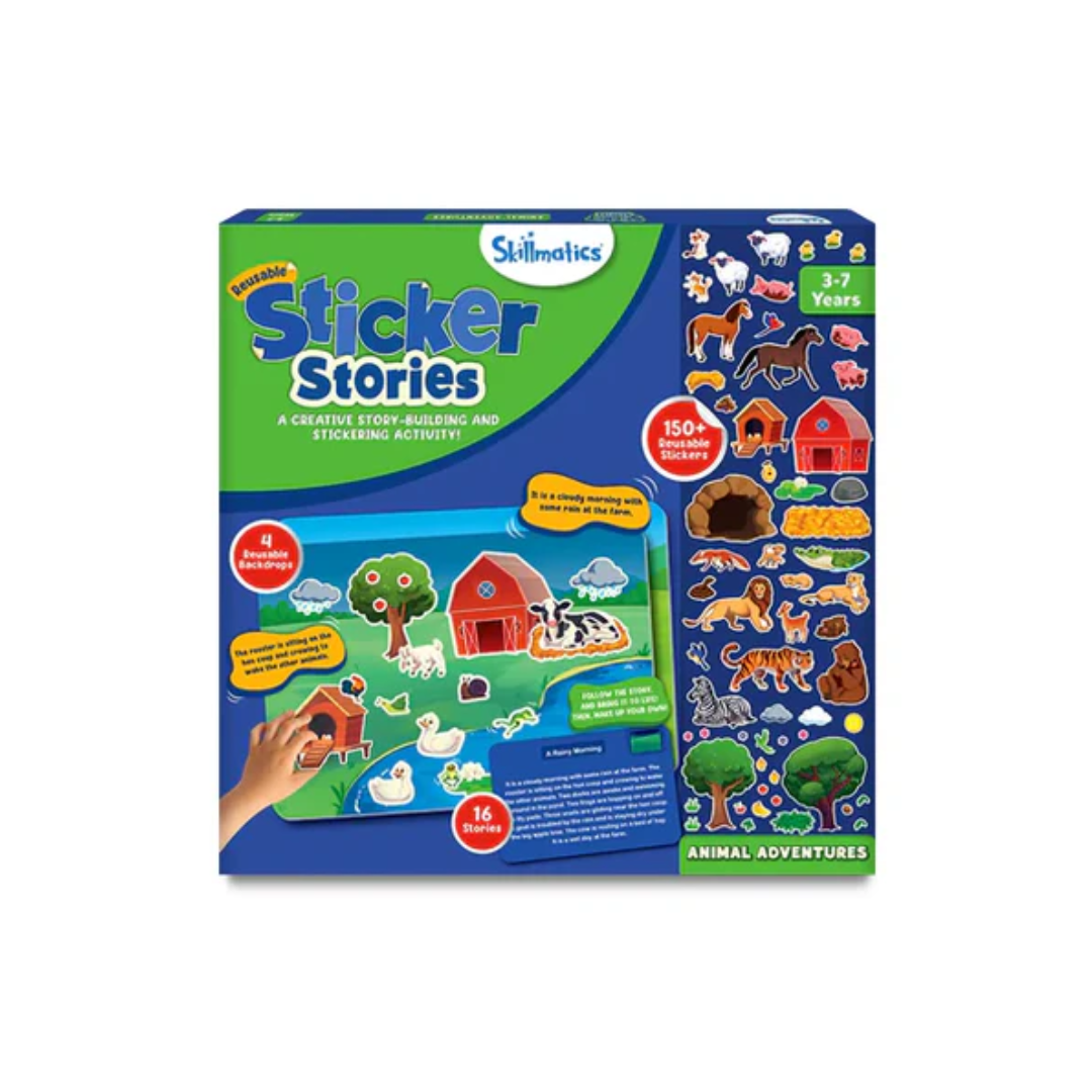 Skillmatics Sticker Stories - Animal Adventures Creative Storytelling Kit (ages 3-7)