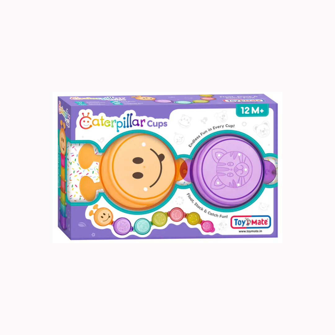 Toymate Caterpillar Cups – Stack, Float & Catch Fun