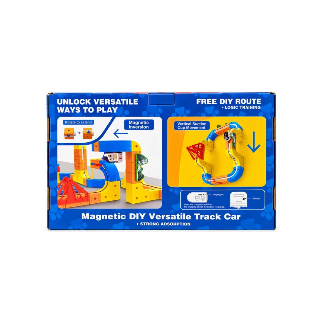 Magnetic DIY Versatile Track Car – Magnetic Building Train Track Set