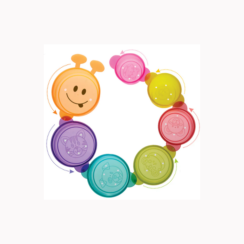 Toymate Caterpillar Cups â€“ Stack, Float & Catch Fun