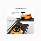 R for Rabbit Speedster Royal Ride on Car For Kids Orange Brown