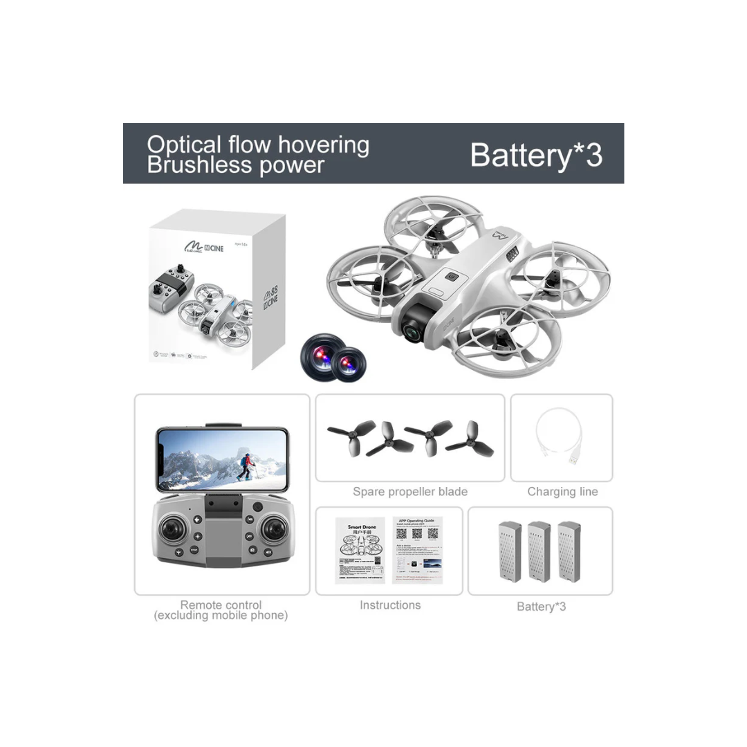 Rainbow Toys M88 Drone with Dual Camera Brushless Motor WIFI Transmission Optical Flow Position Headless Mode 480p mini size drone