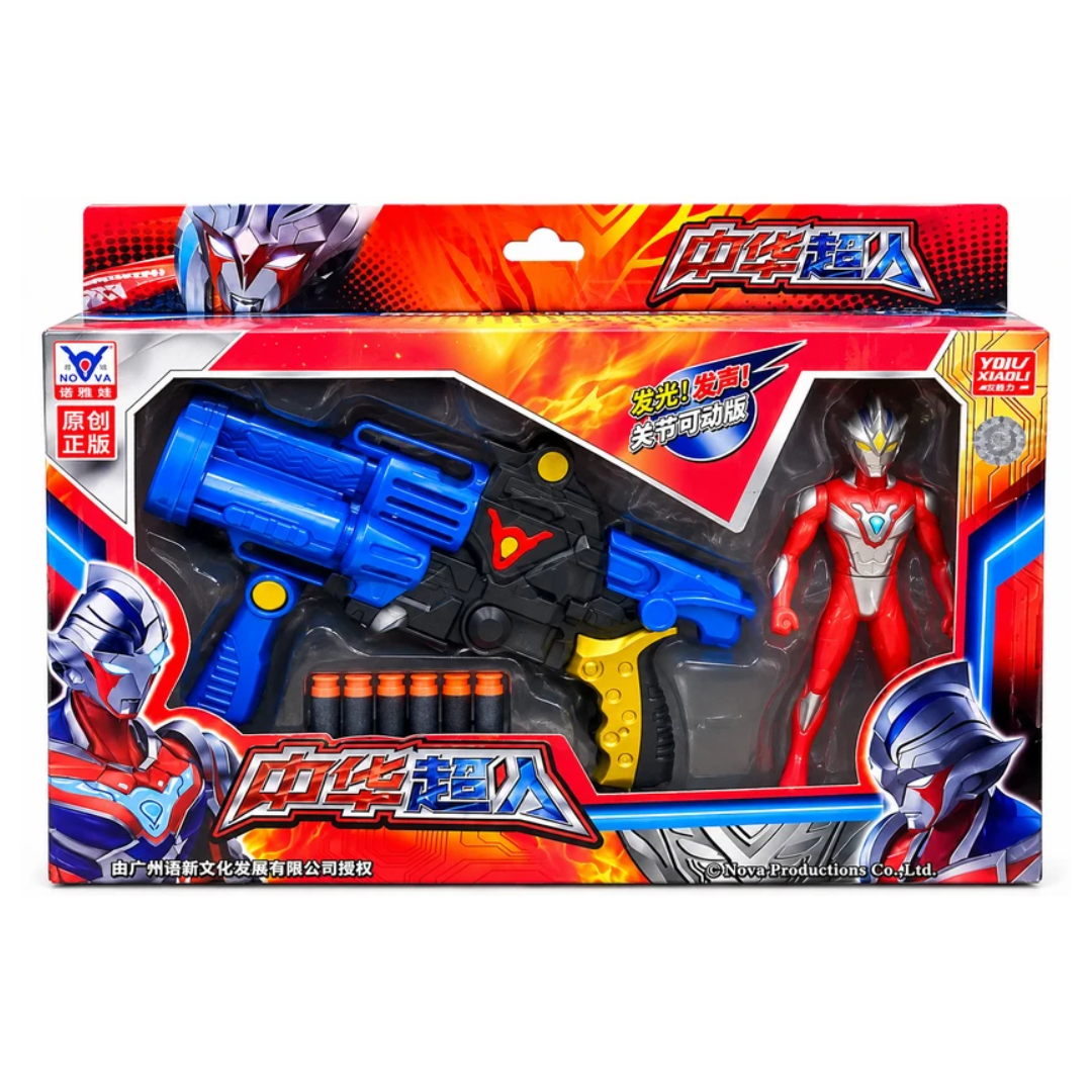 Ultraman Hero Role Play Blaster & Sword Set with Action Figure, Light & Sound