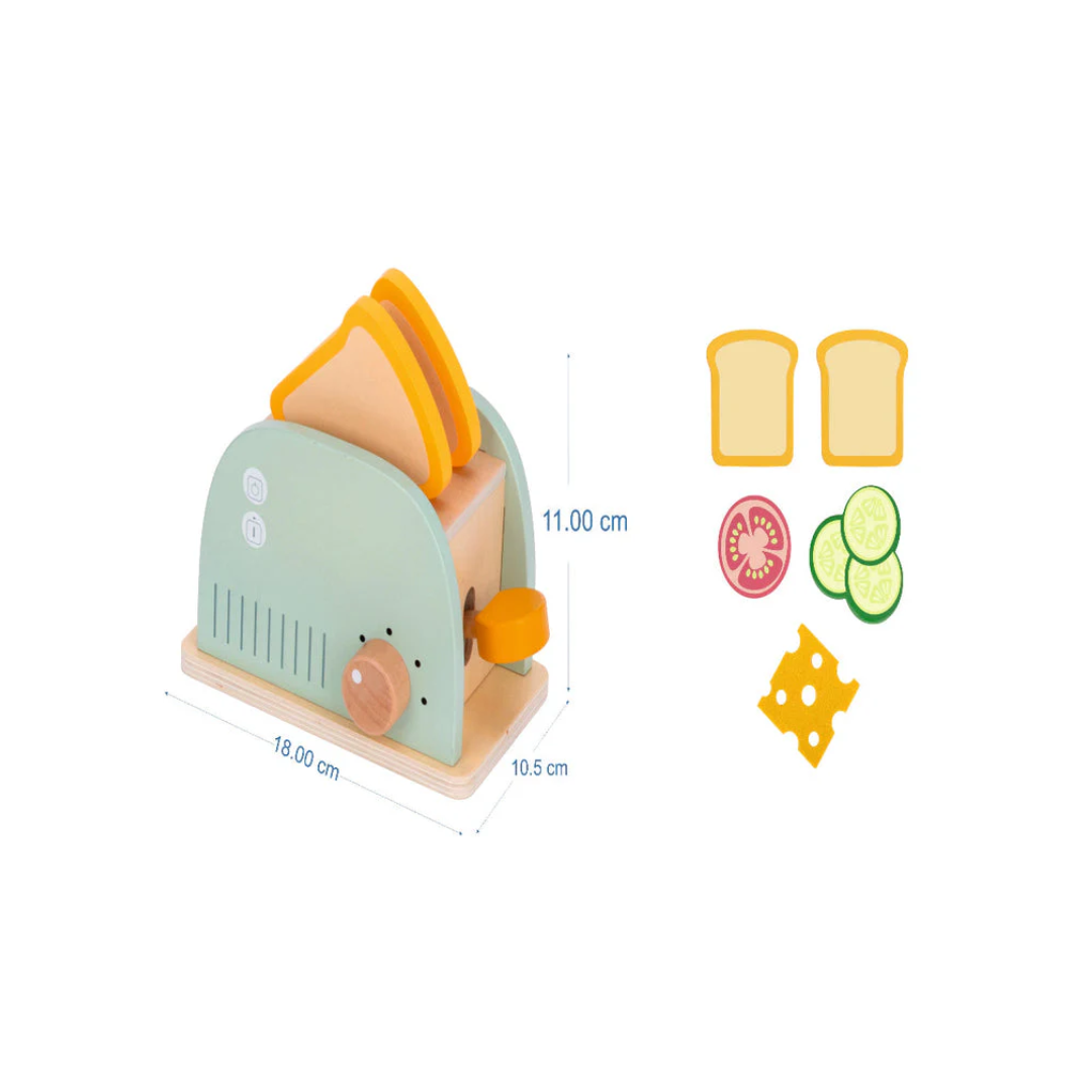 Open Ended Little Chef's Toaster Set -6 Pieces