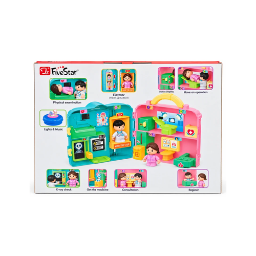 FiveStar Funny Hospital Doctor Set for Kids – Medical Role Play Kit with Lights & Music