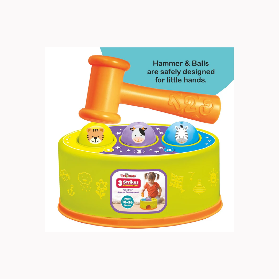 Playmate 3 Strikes – Hammer Ball Game for Toddlers