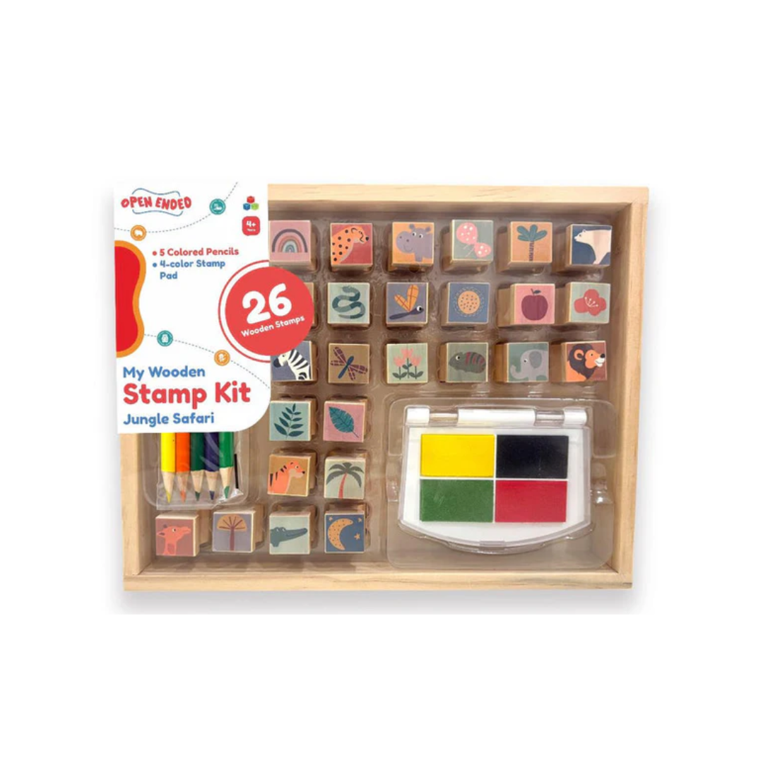 Open Ended My Wooden Stamp Kit - Jungle Safari
