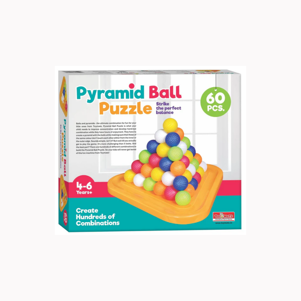 Toymate Pyramid Ball Puzzle â€“ 60 PCS Brain-Boosting Game