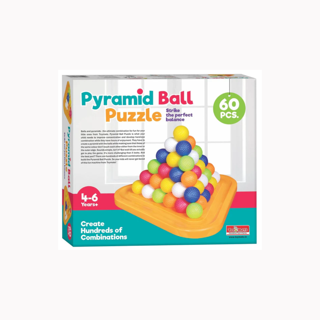 Toymate Pyramid Ball Puzzle – 60 PCS Brain-Boosting Game