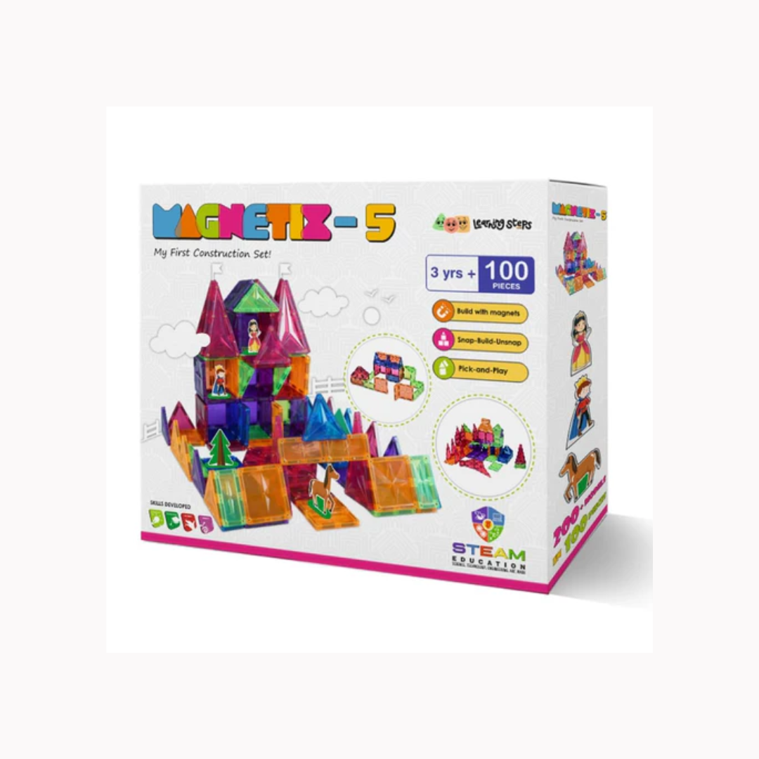 ZEPHYR Magnetix- 5 My First Construction Set (100 Pcs)