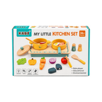 KABI My Little Kitchen Set – Wooden Pretend Cooking & Role Play Set for Kids 36M+