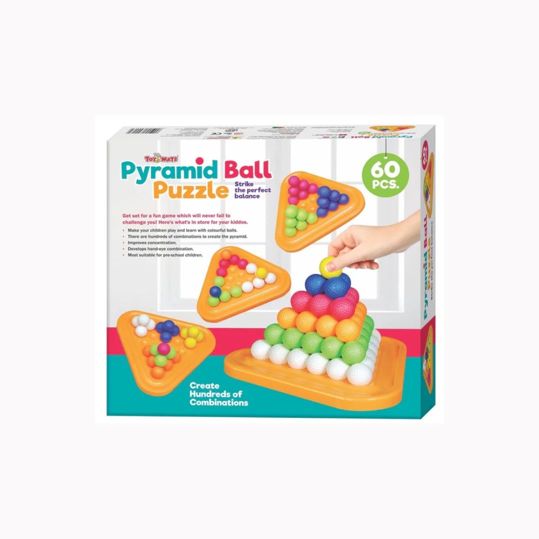 Toymate Pyramid Ball Puzzle â€“ 60 PCS Brain-Boosting Game