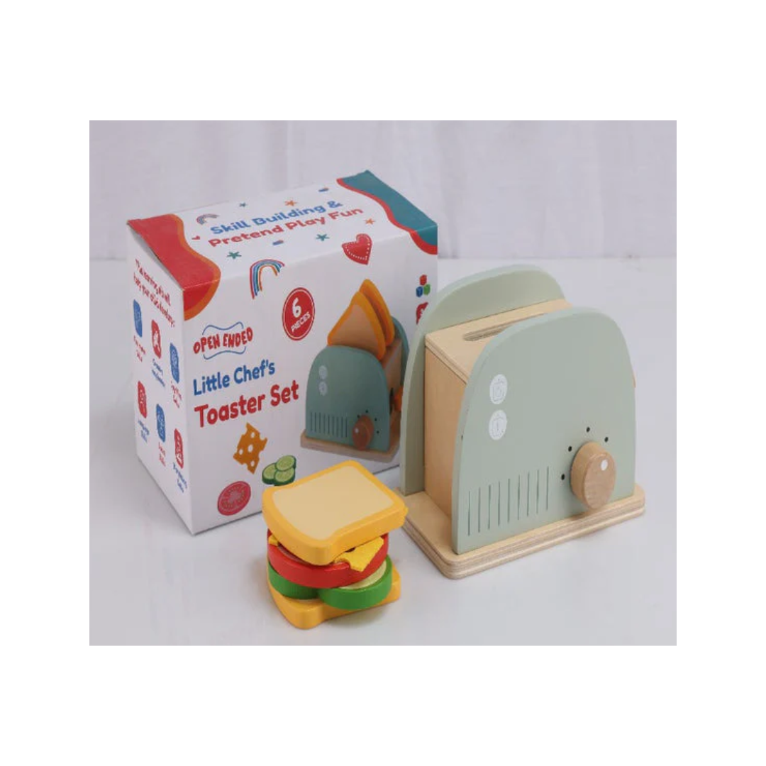 Open Ended Little Chef's Toaster Set -6 Pieces