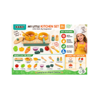 KABI My Little Kitchen Set – Wooden Pretend Cooking & Role Play Set for Kids 36M+