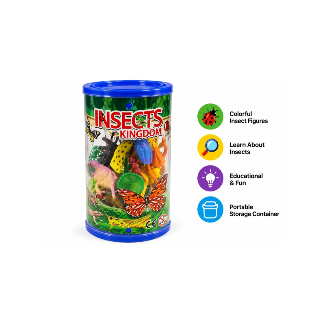 Insects Kingdom Realistic Insect Figures Set for Kids – Educational Toy | Age 3+