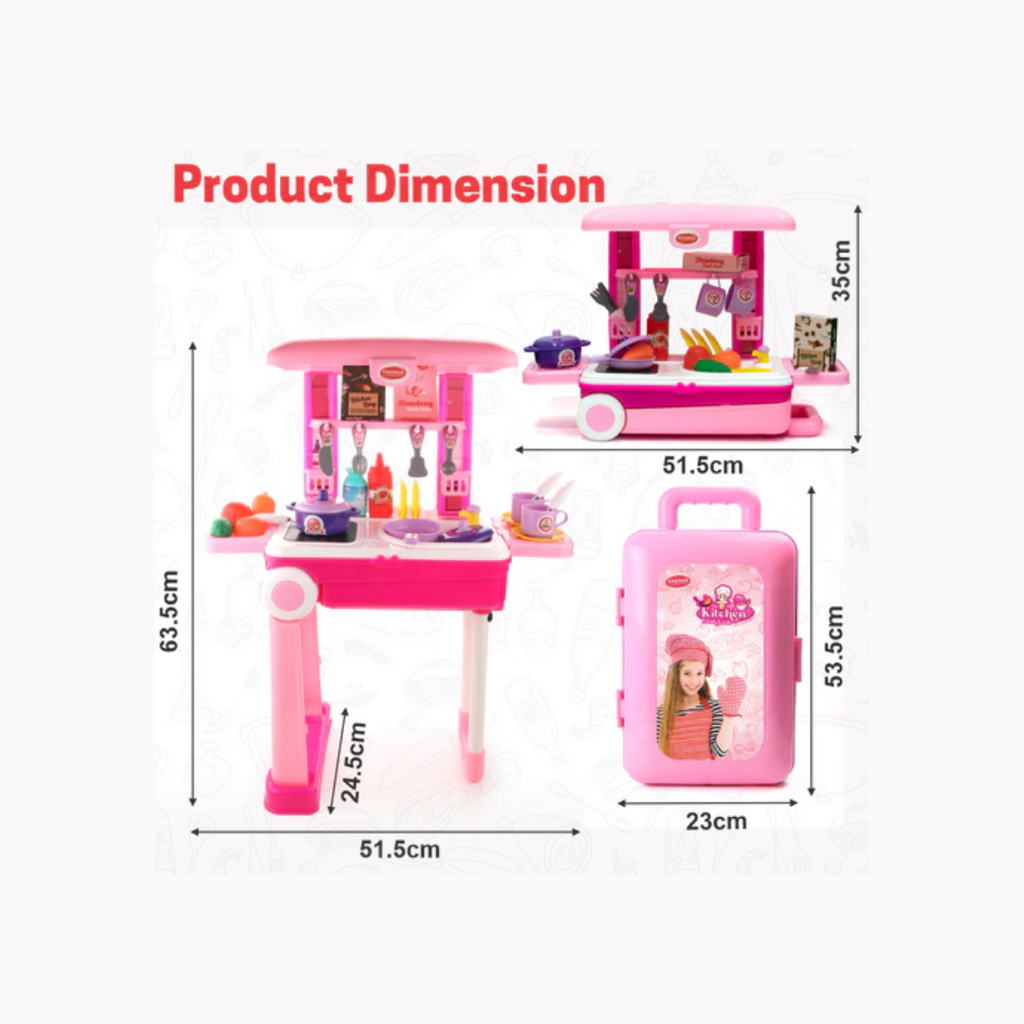 Chanak Kitchen Set Trolley -Kitchen Suitcase Set On Wheels