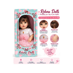 Reborn Doll Baby Girl with Pink Dress – Realistic Soft Body Doll for Kids