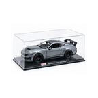 Maisto 2024 Ford Mustang Dark Horse Grey Acrylic Case 1:24 Bburago Licensed Diecast Scale Model Car