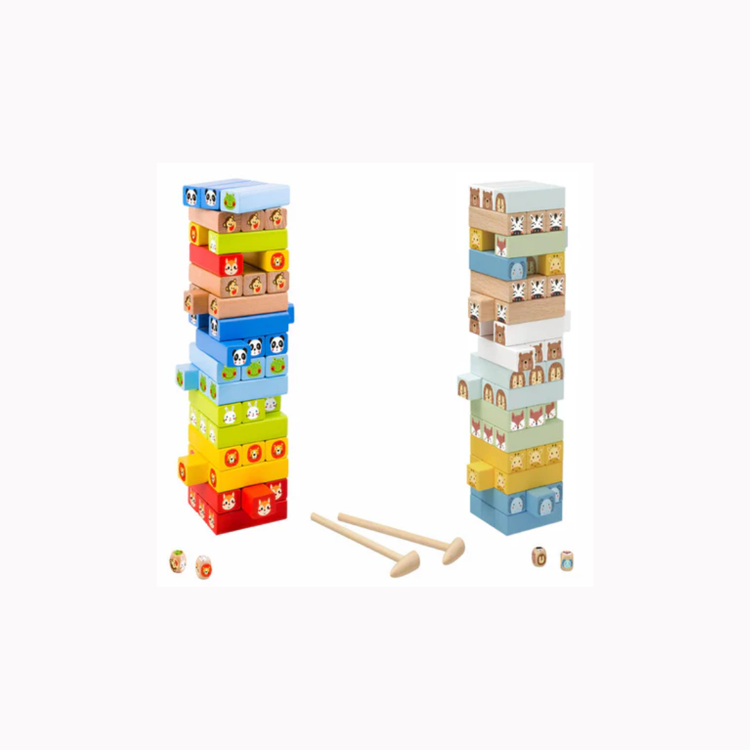Open Ended Jungle Tumble Wooden Stacking Game