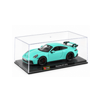 Bburago Porsche 911 GT3 Green with Acrylic Case 1:24  Licensed Diecast Model car