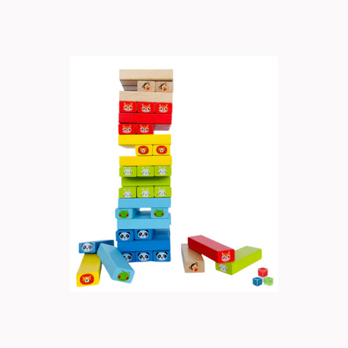 Open Ended Jungle Tumble Wooden Stacking Game