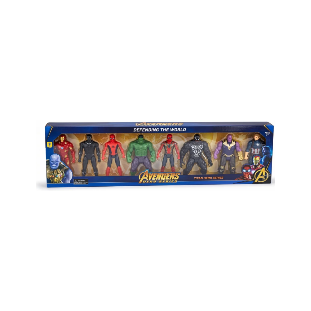Avengers Titan Hero Series Superhero Action Figure 8pc Set