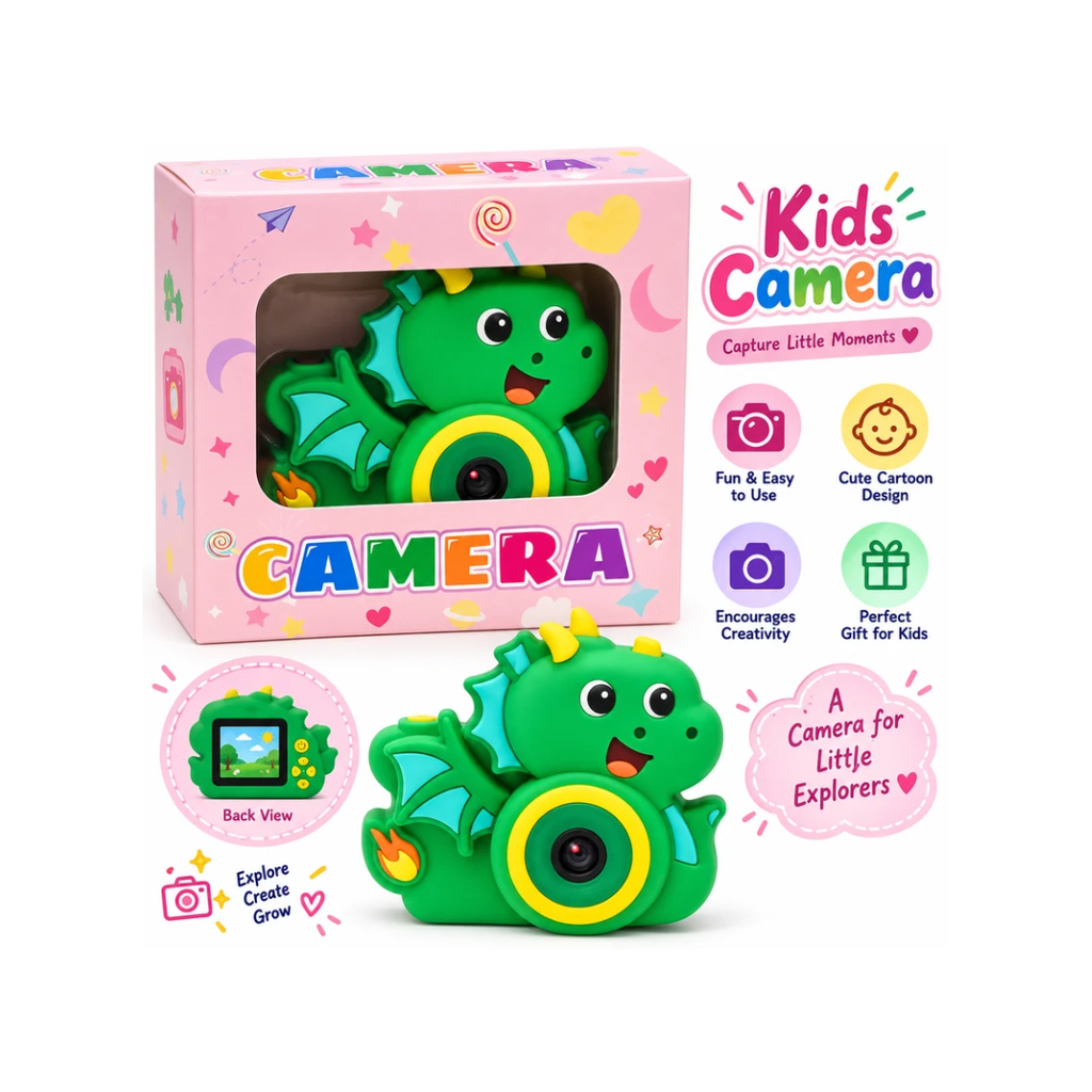 Kids Camera Toy – Cute Dragon Design Digital Camera for Children