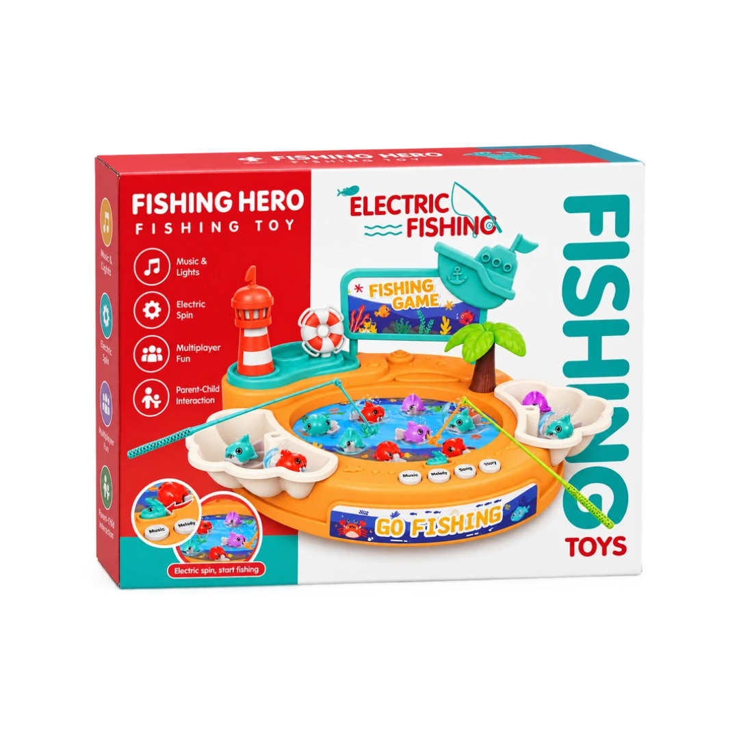 Electric Fishing Toy Set for Kids with Rotating Fishing Game – 3+ Years