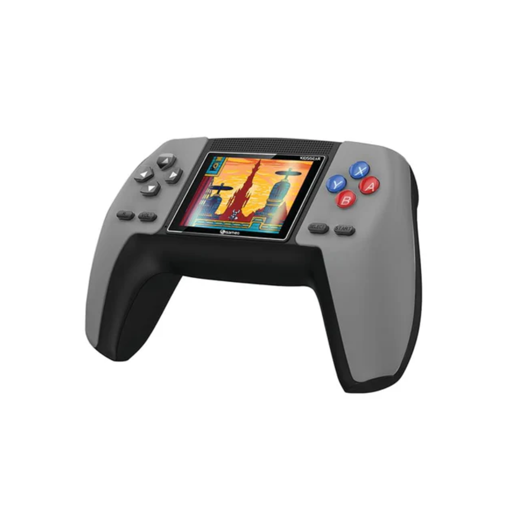 Sameo Kids Gear Controller Shaped Handheld Console Built-in 520 Retro Game Graphite Grey
