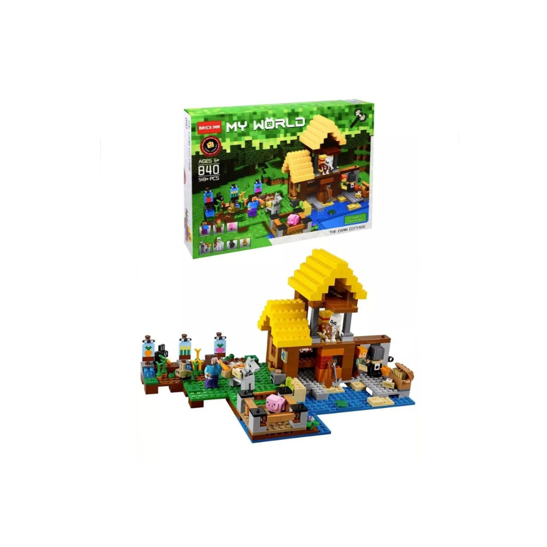 Brick My World The Farm Cottage Minecraft 549+ Pcs Blocks