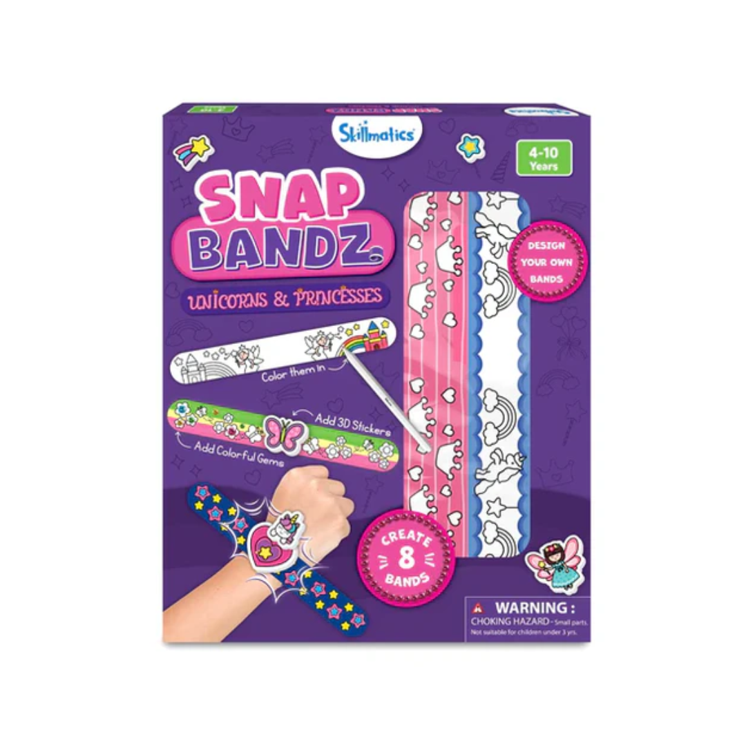 Skillmatics Snap Bandz: Unicorns & Princesses DIY Art & Craft Activity (ages 4-10)