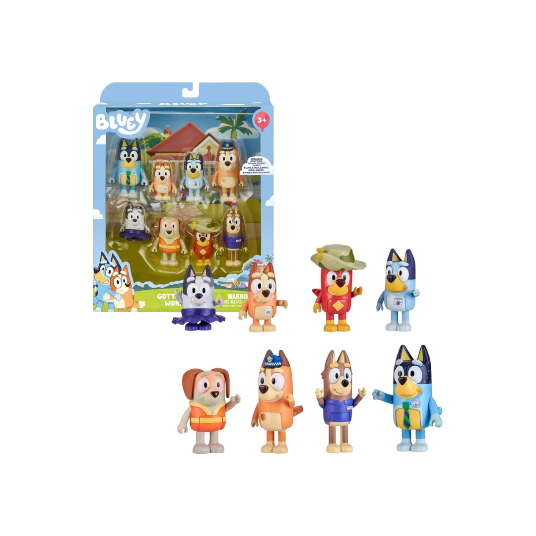 Rainbow Toys Bluey - Pack of 8 Adventure Figures