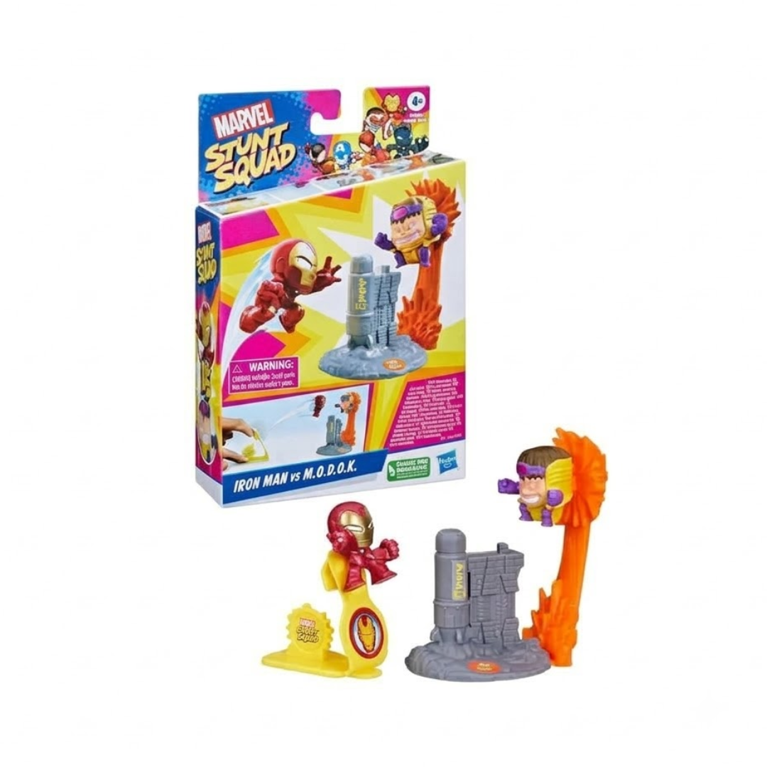 Marvel Stunt Squad Iron Man vs M.O.D.O.K. Action Playset